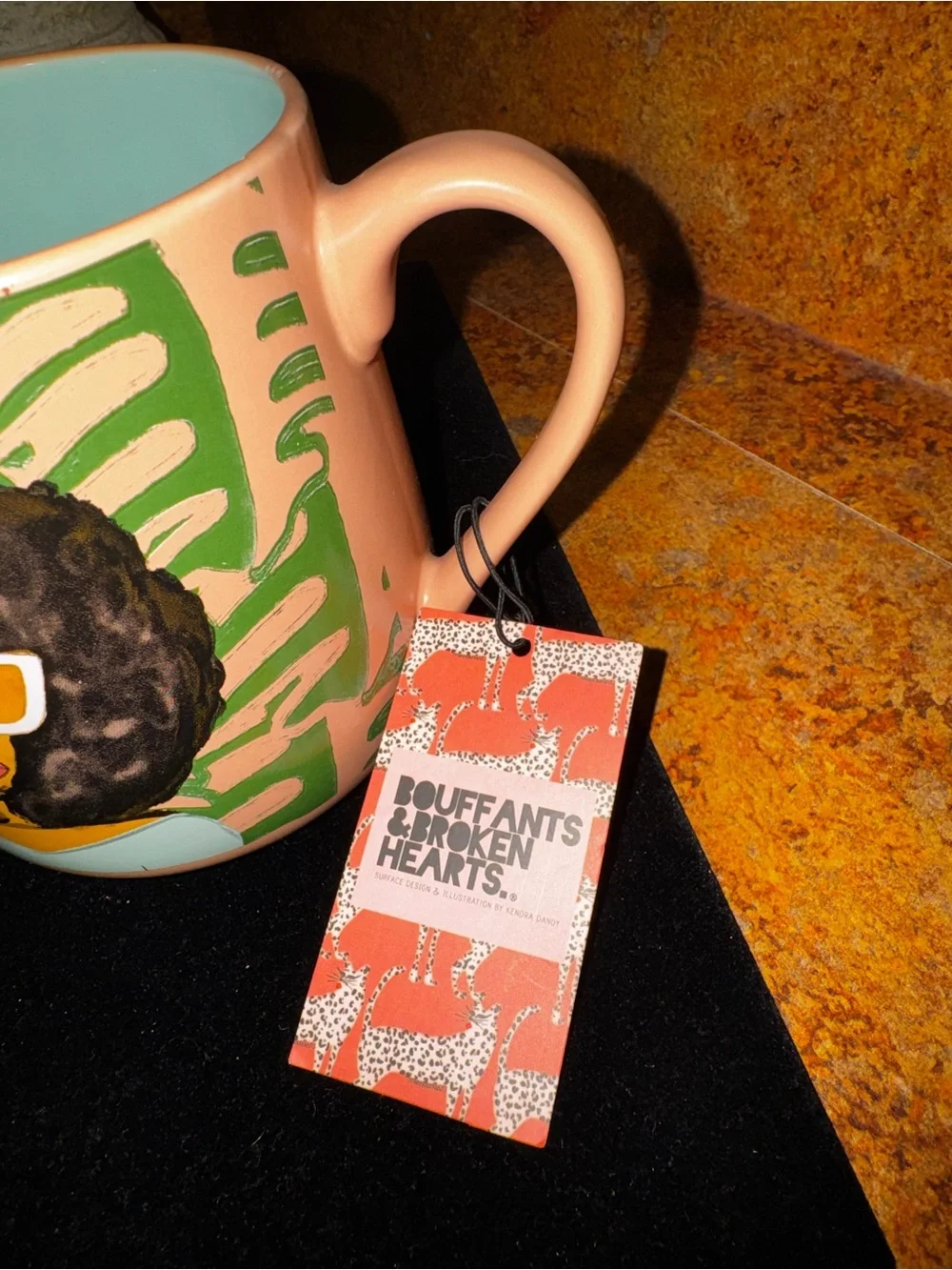 Etta Vee Pink Ceramic Coffee Mug – Pink Afro Art Designer Mug PICK 1